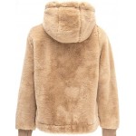 Women's Faux Fur Fleece Coat, Fall and Winter Fashion 2021, The Sherpa Shearling Fuzzy Jacket with Hood